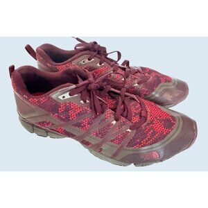 NORTH FACE LiteWave Ampere Sneaker Burgundy Lace Up Hiking Walking Sz 9